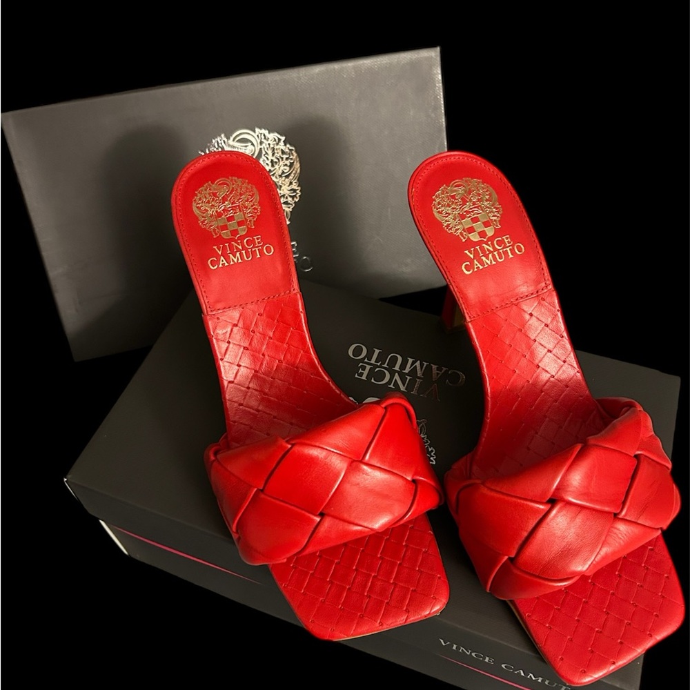 Vince Camuto Bold Red Heeled Sandals